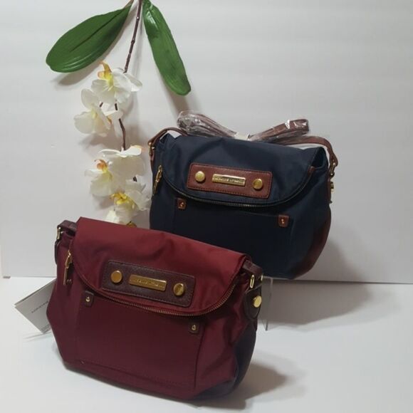 Adrienne Vittadini Red and Blue Crossbody Bags with Structured Shape - Picture 1 of 6